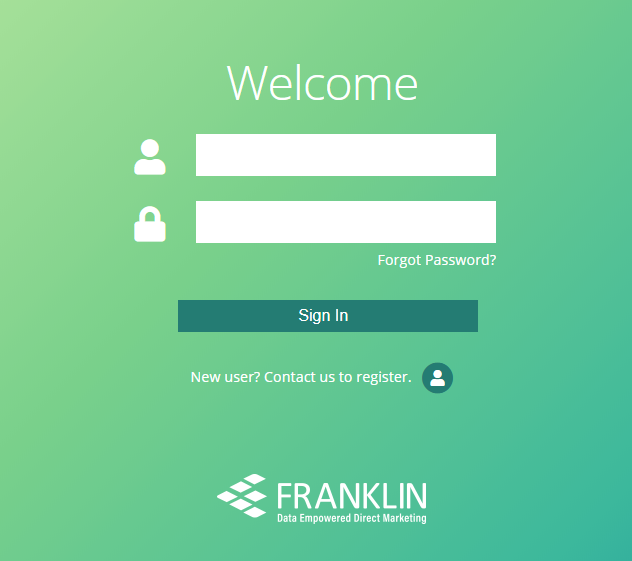 Login screen