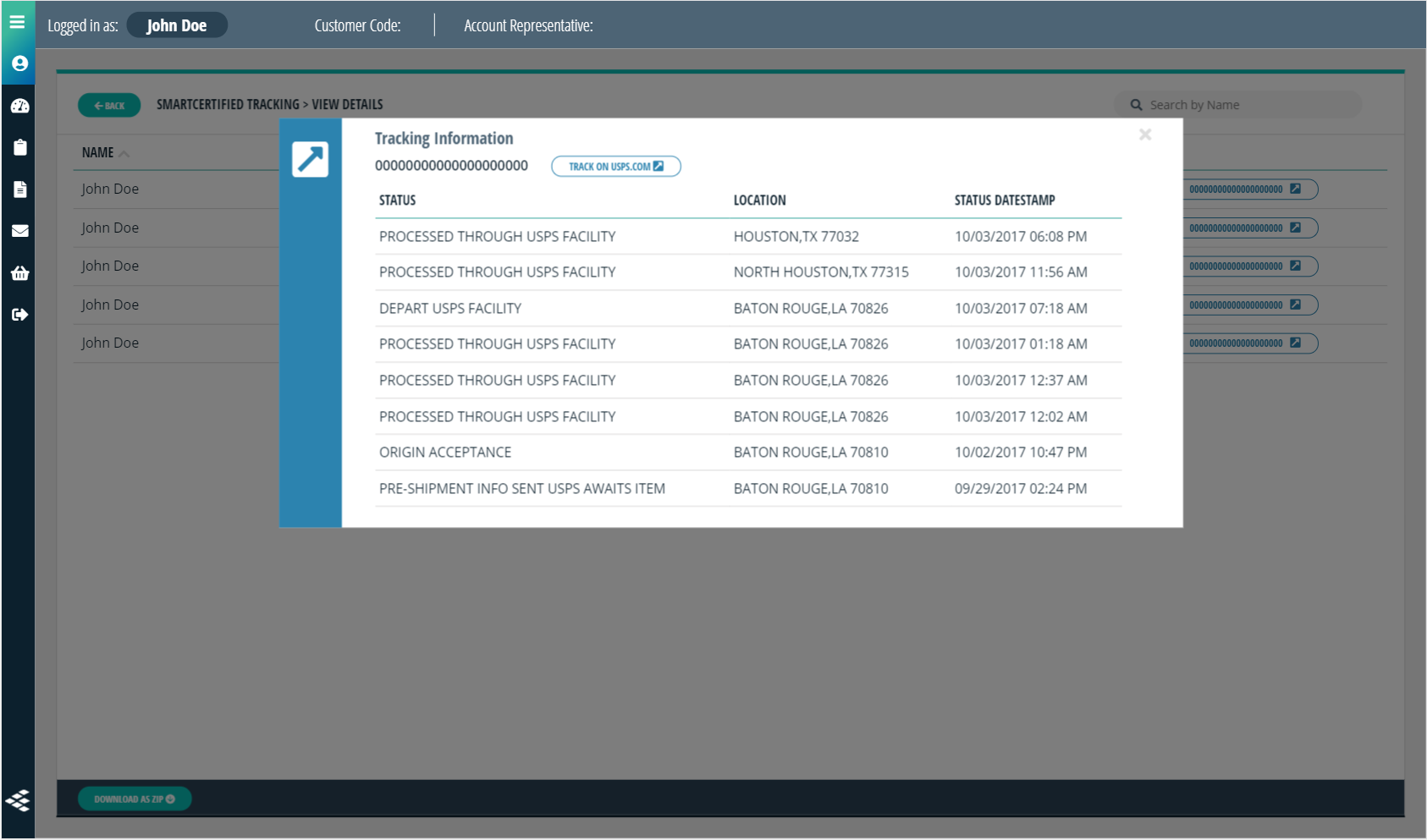 SmartCertified detailed tracking